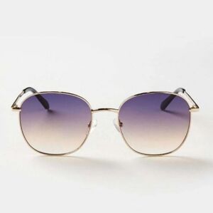 Quay Jezabell Gold Frame Gradient Women’s Sunglasses